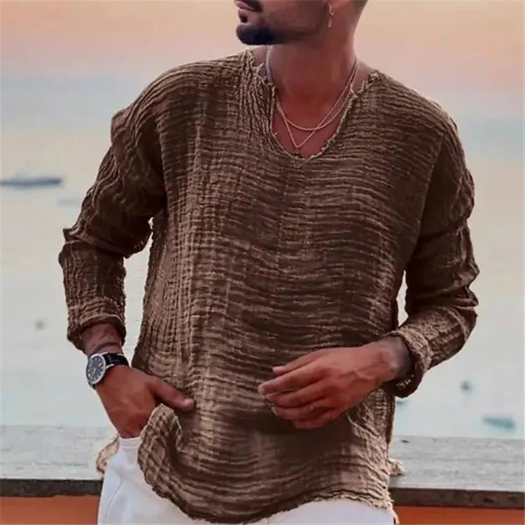 Viking_Style___Men_s_Casual_T-Shirt_with_V-Neck_Design___Lightweight_Summer_Wear_for_Comfort_0.jpg